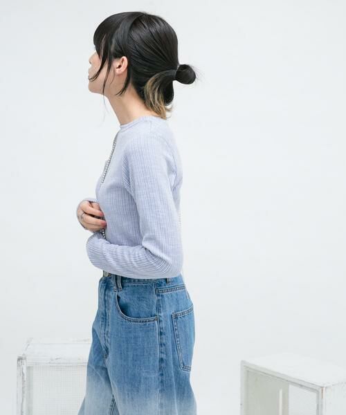 KBF / ケービーエフ Tシャツ | 2WAYフロントスリットカットソー | 詳細6