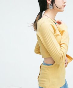 KBF / ケービーエフ Tシャツ | カットアウトリブカットソー