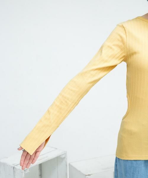 KBF / ケービーエフ Tシャツ | カットアウトリブカットソー | 詳細11