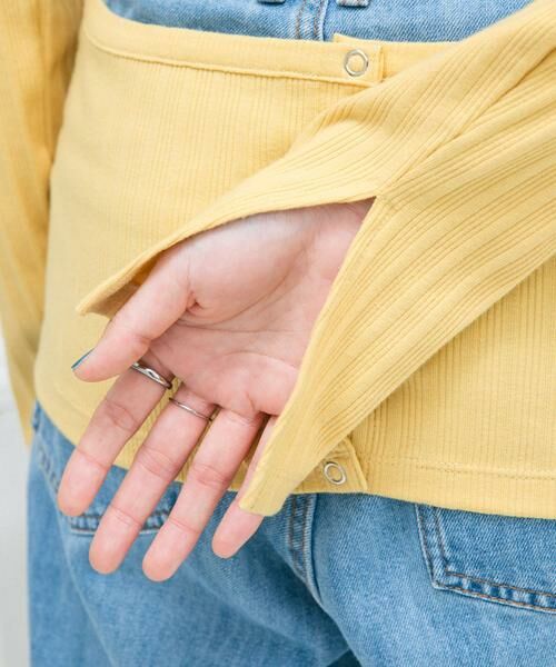 KBF / ケービーエフ Tシャツ | カットアウトリブカットソー | 詳細12