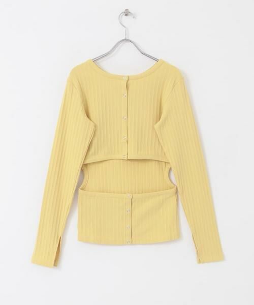 KBF / ケービーエフ Tシャツ | カットアウトリブカットソー | 詳細17