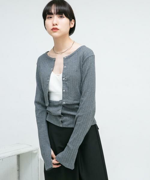 KBF / ケービーエフ Tシャツ | カットアウトリブカットソー | 詳細20