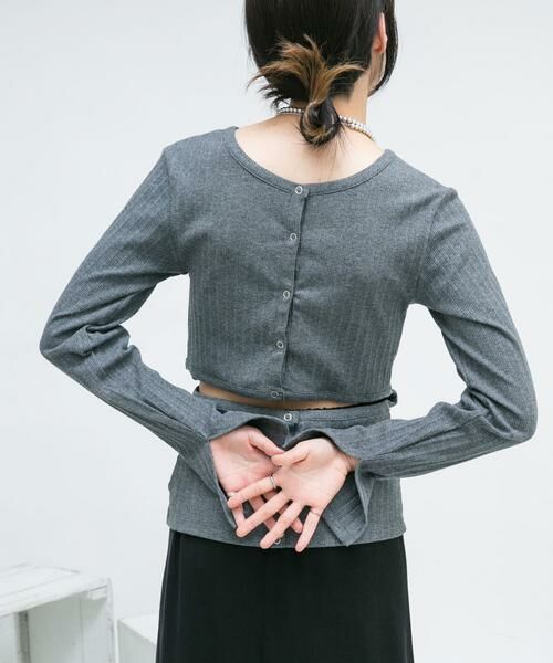 KBF / ケービーエフ Tシャツ | カットアウトリブカットソー | 詳細21