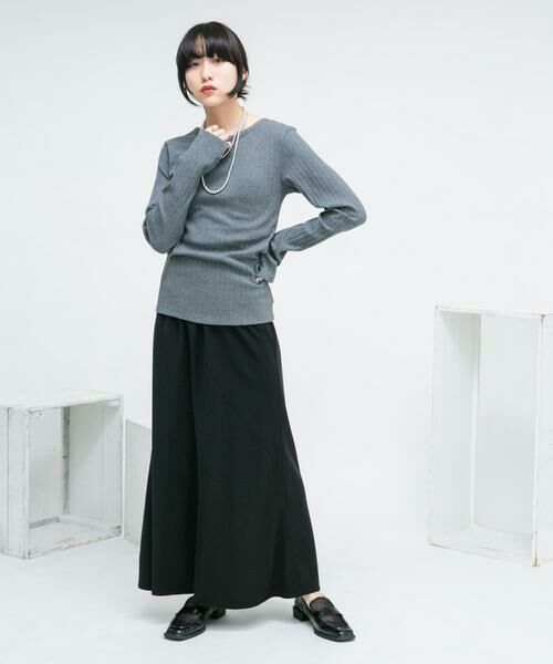 KBF / ケービーエフ Tシャツ | カットアウトリブカットソー | 詳細25