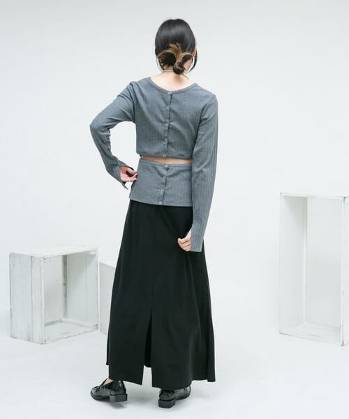 KBF / ケービーエフ Tシャツ | カットアウトリブカットソー | 詳細27