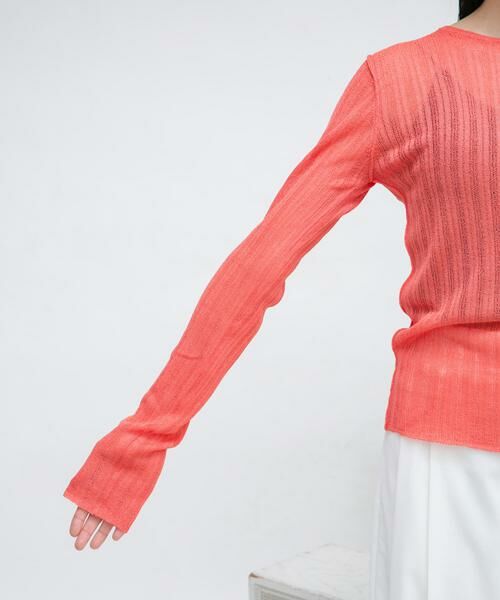KBF / ケービーエフ ニット・セーター | ランダムRIBシアーニット | 詳細12