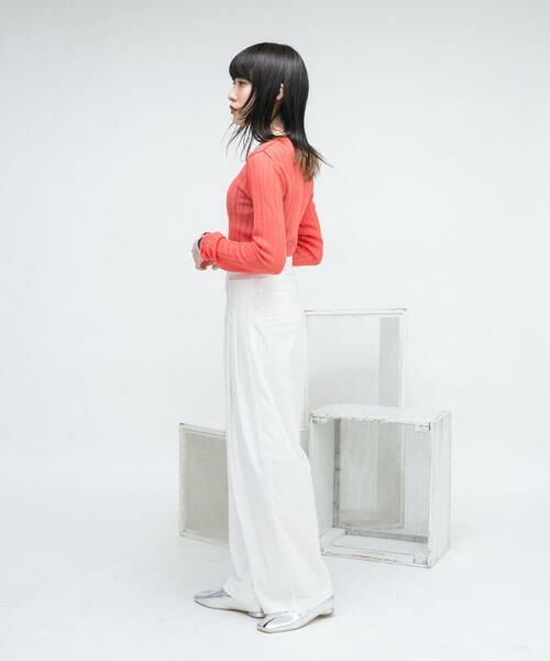 KBF / ケービーエフ ニット・セーター | ランダムRIBシアーニット | 詳細6