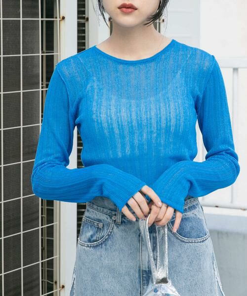 KBF / ケービーエフ ニット・セーター | ランダムRIBシアーニット | 詳細16