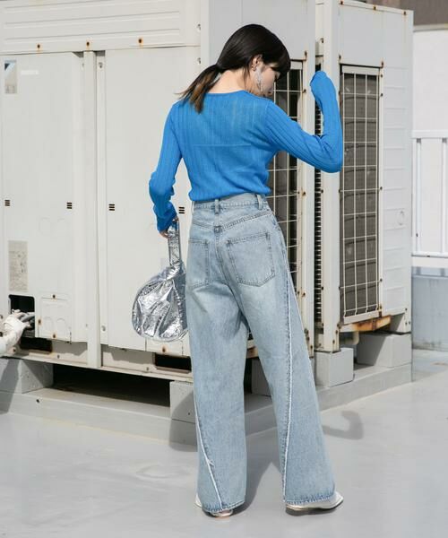 KBF / ケービーエフ ニット・セーター | ランダムRIBシアーニット | 詳細21