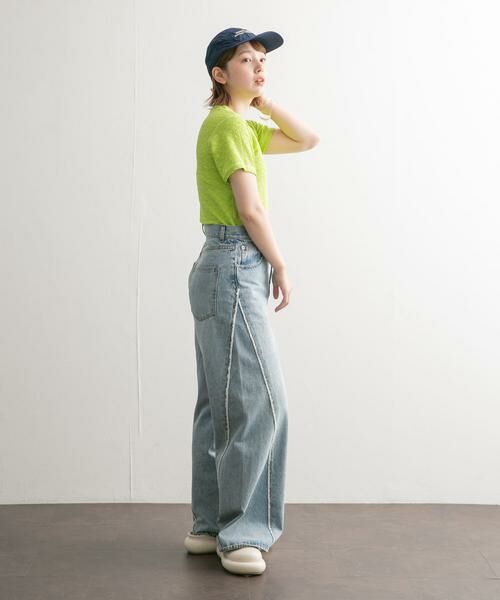 KBF / ケービーエフ Tシャツ | ステッチデザインシャーリングTEE | 詳細11