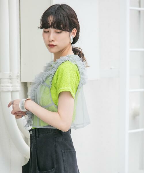 KBF / ケービーエフ Tシャツ | ステッチデザインシャーリングTEE | 詳細2