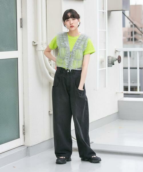 KBF / ケービーエフ Tシャツ | ステッチデザインシャーリングTEE | 詳細3