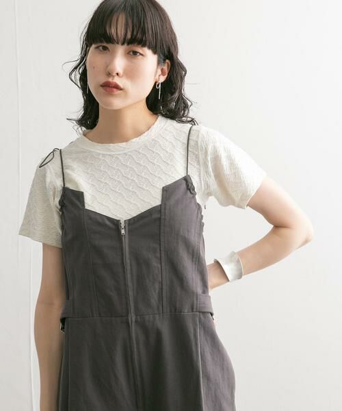 KBF / ケービーエフ Tシャツ | ステッチデザインシャーリングTEE | 詳細18