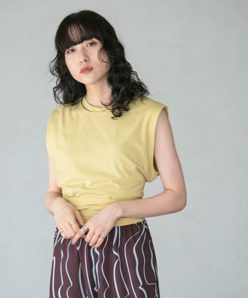 KBF / ケービーエフ Tシャツ | ウエストノットノースリーブトップス | 詳細1