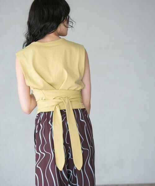 KBF / ケービーエフ Tシャツ | ウエストノットノースリーブトップス | 詳細2