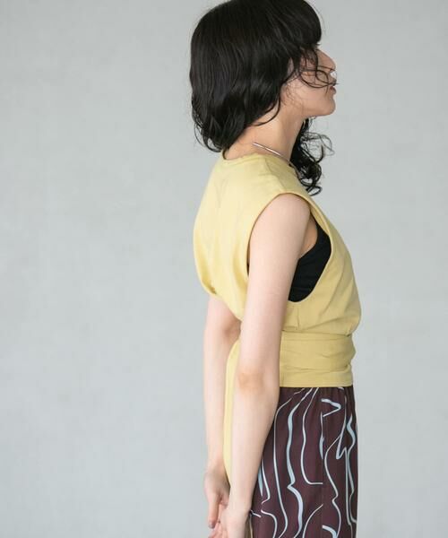 KBF / ケービーエフ Tシャツ | ウエストノットノースリーブトップス | 詳細3