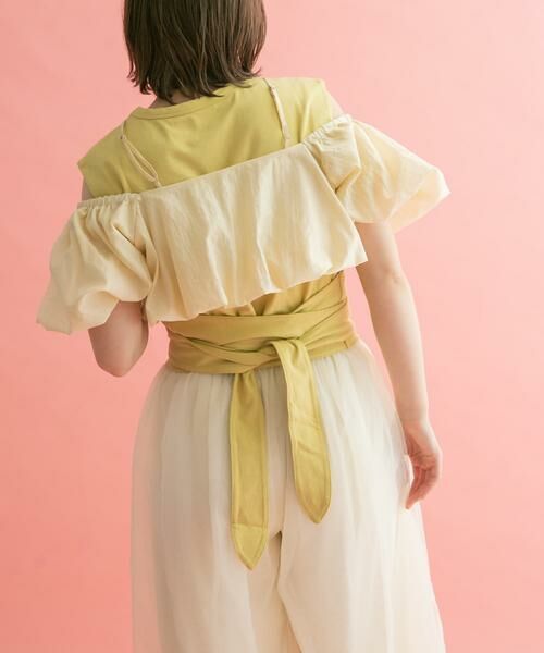 KBF / ケービーエフ Tシャツ | ウエストノットノースリーブトップス | 詳細8