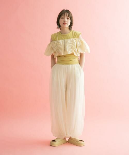 KBF / ケービーエフ Tシャツ | ウエストノットノースリーブトップス | 詳細9