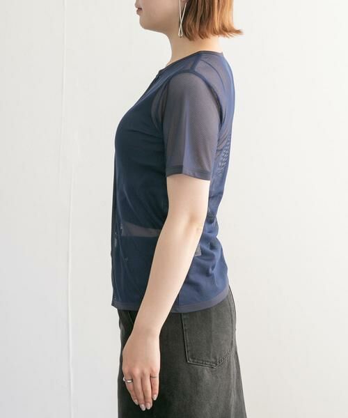 KBF / ケービーエフ Tシャツ | メッシュZIPトップス | 詳細10