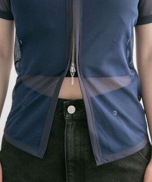 KBF / ケービーエフ Tシャツ | メッシュZIPトップス | 詳細13