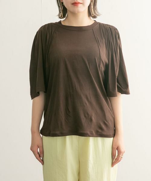 KBF / ケービーエフ Tシャツ | フリルスリーブシアーカットソー | 詳細10