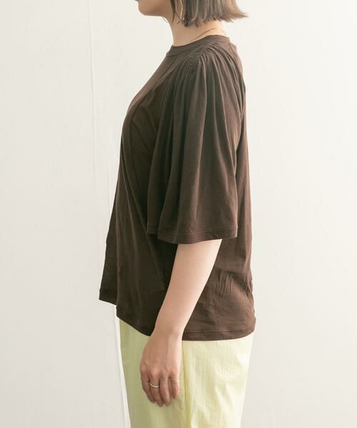 KBF / ケービーエフ Tシャツ | フリルスリーブシアーカットソー | 詳細11