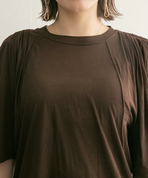 KBF / ケービーエフ Tシャツ | フリルスリーブシアーカットソー | 詳細13