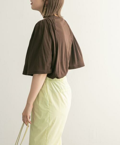 KBF / ケービーエフ Tシャツ | フリルスリーブシアーカットソー | 詳細2