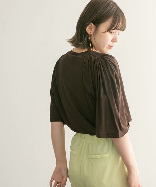 KBF / ケービーエフ Tシャツ | フリルスリーブシアーカットソー | 詳細3
