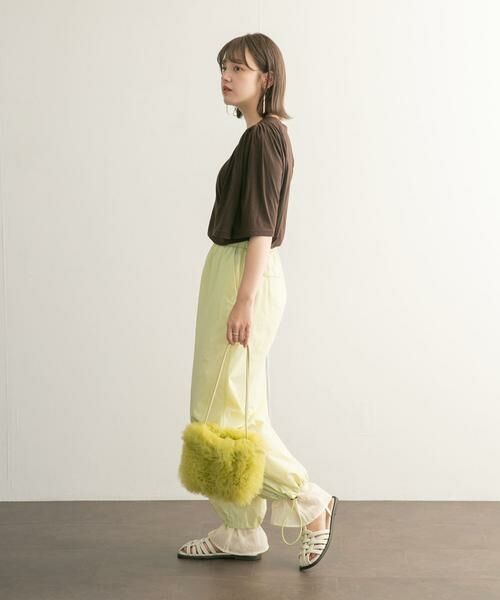 KBF / ケービーエフ Tシャツ | フリルスリーブシアーカットソー | 詳細6