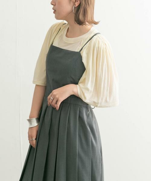 KBF / ケービーエフ Tシャツ | フリルスリーブシアーカットソー | 詳細28