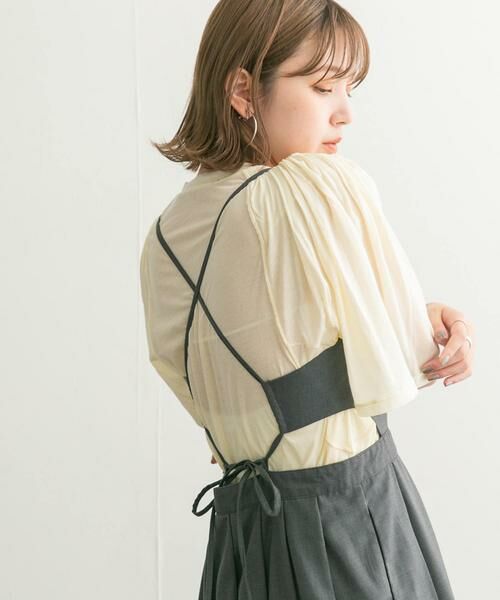 KBF / ケービーエフ Tシャツ | フリルスリーブシアーカットソー | 詳細29