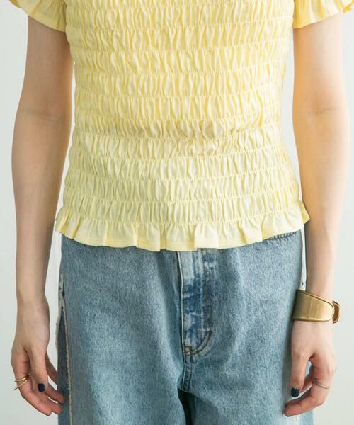 KBF / ケービーエフ Tシャツ | シャーリングプチフリルTEE | 詳細12