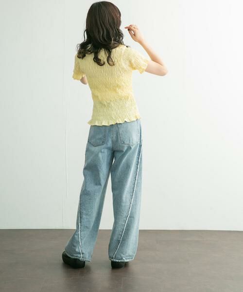 KBF / ケービーエフ Tシャツ | シャーリングプチフリルTEE | 詳細6