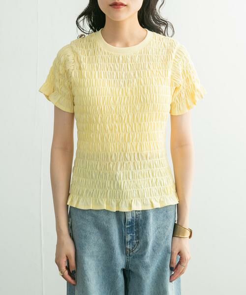 KBF / ケービーエフ Tシャツ | シャーリングプチフリルTEE | 詳細7