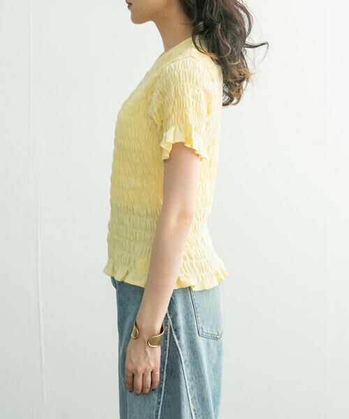 KBF / ケービーエフ Tシャツ | シャーリングプチフリルTEE | 詳細8