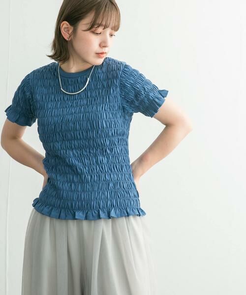 KBF / ケービーエフ Tシャツ | シャーリングプチフリルTEE | 詳細16