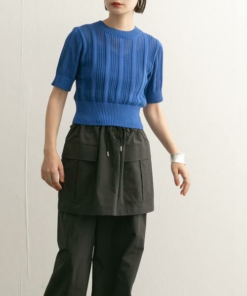 KBF / ケービーエフ ニット・セーター | シアーストライプコンパクトニット | 詳細1