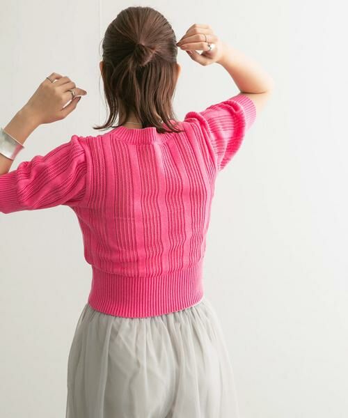 KBF / ケービーエフ ニット・セーター | シアーストライプコンパクトニット | 詳細13