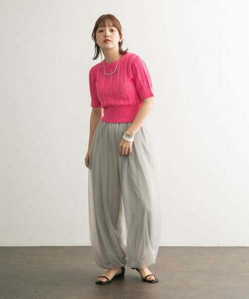 KBF / ケービーエフ ニット・セーター | シアーストライプコンパクトニット | 詳細14