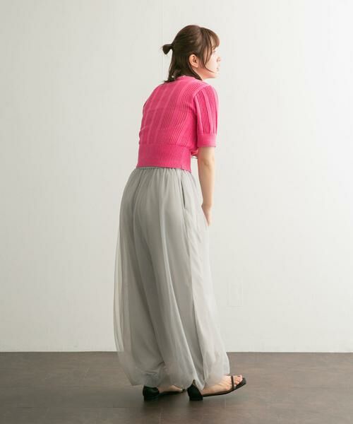 KBF / ケービーエフ ニット・セーター | シアーストライプコンパクトニット | 詳細15