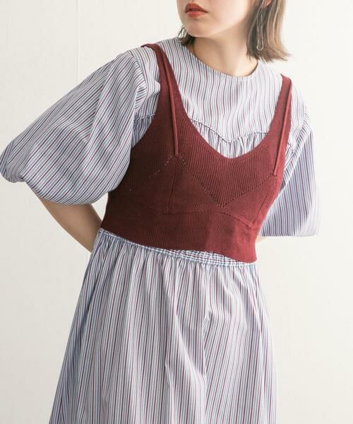 KBF / ケービーエフ ニット・セーター | レイヤードライクニットビスチェ | 詳細1