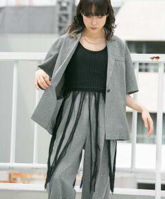 KBF / ケービーエフ ニット・セーター | フリンジニットタンクトップ