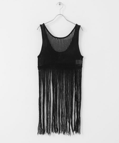 KBF / ケービーエフ ニット・セーター | フリンジニットタンクトップ | 詳細12
