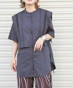 KBF / ケービーエフ シャツ・ブラウス | パイピングレイヤードシャツ