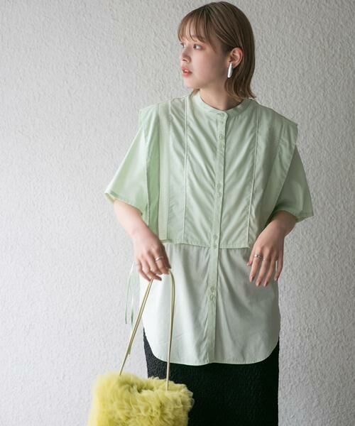 KBF / ケービーエフ シャツ・ブラウス | パイピングレイヤードシャツ | 詳細1