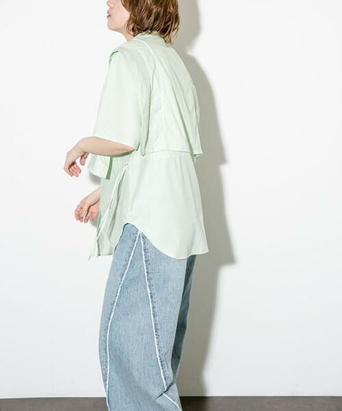 KBF / ケービーエフ シャツ・ブラウス | パイピングレイヤードシャツ | 詳細11