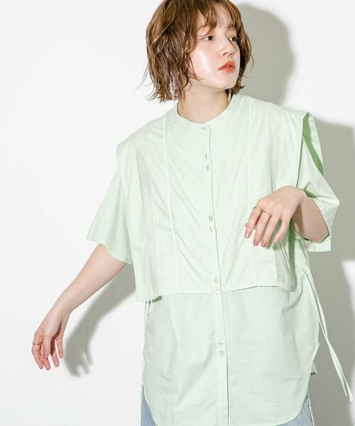 KBF / ケービーエフ シャツ・ブラウス | パイピングレイヤードシャツ | 詳細8