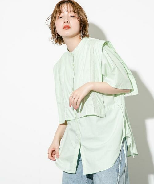 KBF / ケービーエフ シャツ・ブラウス | パイピングレイヤードシャツ | 詳細9