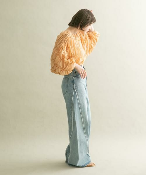 KBF / ケービーエフ シャツ・ブラウス | マルチWAYシャーリングブラウス | 詳細6